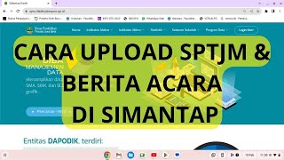 CARA UPLOAD SPTJM DAN BERITA ACARA DI WEB SIMANTAP [upl. by Ardiedal438]