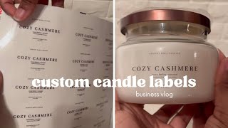 How To Upgrade Your Candle Business Custom Printed Labels From Avery Labels And Making More Candles [upl. by Aluin897]