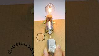 Tungsten bulb glow with generator motor • Dc Motor  dcmotor tech youtubeshorts dcmotorproject [upl. by Melisande762]