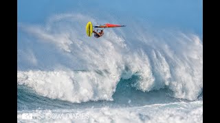 First Sessions at hookipa with Naish Sails 2019 Ricardo Campello maui hawaii windsurfing naish [upl. by Adiraf]