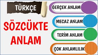 Mecaz Anlam  Terim Anlam  Çok Anlamlılık  Tüm Sınıflar  Sözcükte Anlam [upl. by Tyree202]