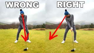 The EASIEST Way To Hit Driver Straight  Works For Irons Too [upl. by Nnaeitak]