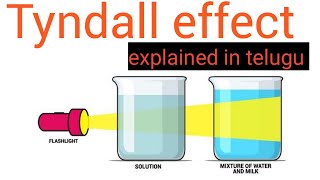 Tyndall effect explained in telugu  SURFACE CHEMISTRY [upl. by Nolat667]