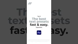 My Top 5 Favorite After Effects Text Animation Presets tutorial [upl. by Ellinej]