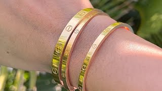 Cartier love bracelet stacking [upl. by Mutua]