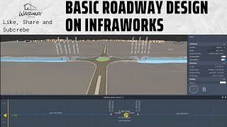 Basic Roadway Design On Infraworks [upl. by Ecnahs]