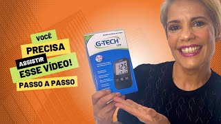 Como usar um Glicosímetro Medidor de Glicose  GTech Lite  Atualização 2022 diabetes glicemia [upl. by Nlocnil998]