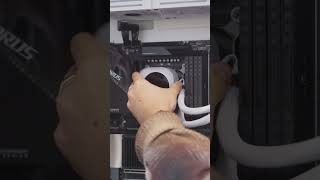 its really that easy to install the LCD on an iCUE LINK AIO corsair pcbuild aio [upl. by Sabas]