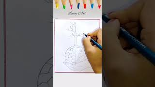 Environment Day Drawing How to Draw World Environment Day Poster shorts [upl. by Hnah]