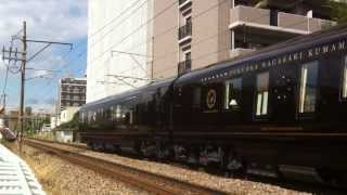 【HD】ななつ星 in 九州DF200形77系客車 大野城通過 Seven Stars in Kyushu Passing through Onojo [upl. by Pebrook]