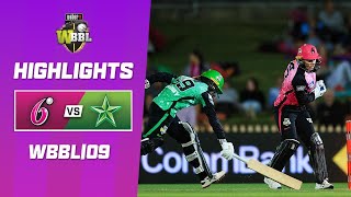 Sydney Sixers v Melbourne Stars  WBBL09 [upl. by Nede245]