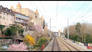 ★ 4K 🇨🇭Tilt train Geneva  Zürich HB cab ride speeds up to 200kmh 032020 Führerstandsmitfahrt [upl. by Renferd137]