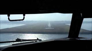 Cockpit takeoff and landing scene at Denpasar Bali International Airport onboard Sriwijara Airlines [upl. by English]