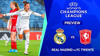 🔴 REAL MADRID VS FC TWENTE UEFA WOMENS CHAMPIONS LEAGUE 202425 PREVIEW amp PREDICTIONS [upl. by Haag616]