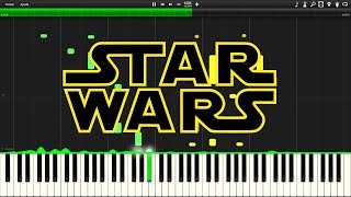 Star Wars Binary Sunset Synthesia Piano Tutorial [upl. by Siddra626]