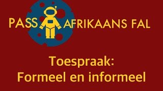 How to write a quottoespraakquot in Afrikaans [upl. by Sawyer898]