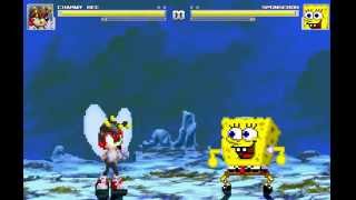 Mugen 10 Charmy Beeme vs SpongebobnewCPU [upl. by Eneri977]