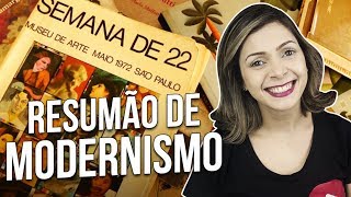 RESUMÃO DE MODERNISMO PARA O ENEM  Profª Dayana Mendes [upl. by Esidnac]