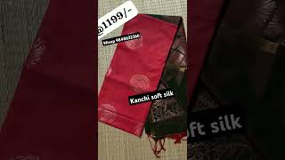 kanchi soft silk saree 1199 Wtsp me for order 9848632266 saree softsilk shorts youtubeshorts [upl. by Airretal]