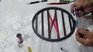 String Art How to make the connecter threads with ballpointdiy [upl. by Ttenaj]