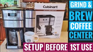 SETUP Cuisinart 12 Cup Coffee Center Grind amp Brew Plus K Cup Machine SSGB1 [upl. by Nosirrag224]