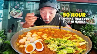 50 HOUR Filipino STREET FOOD amp SEAFOOD MARKET Tour BEST CHEAP EATS in Manila [upl. by Oinolopa282]