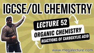 O Level iGCSE  Live Class 52  Organic Chemistry  Reactions of Carboxylic Acid  92 323 509 4443 [upl. by Valdes]