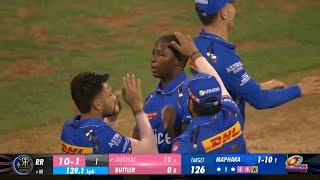 Kwena Maphaka ipl debut wicket today  Kwena Maphaka bowling ipl 2024  MI vs RR highlights 2024 [upl. by Soane655]