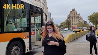 4K Walking Tour Barcelona Cloudy Day October 4 2021 Plaza España to Drassanes 4K HDR [upl. by Welbie524]