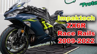 Impaktech Race Rail for 2022 Kawasaki ZX6R No Cut Install and Review DROP TEST 20092022 ZX6Rs [upl. by Atsirt]