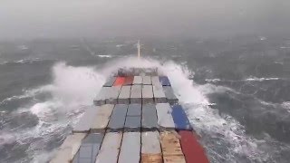 MV Elisabeth in bad weather [upl. by Ecinerev]