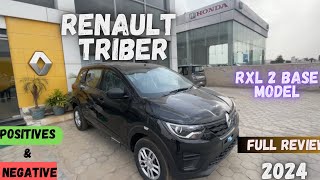 8 lakh onroad 🤯 7 seater sansCARisumit  Renault Triber RXL 2024 full review [upl. by Gillie]