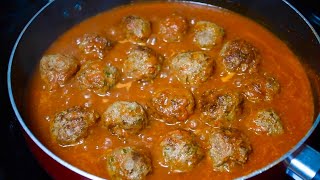 ¿Ya No Sabes Cómo Cocinar la Carne Molida Aqui una Receta de Albondigas en Salsa Riquisíma y Fácil [upl. by Nahama]