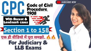 Section 1 to 158 of CPC in one video  Sections 1 to 158 CPC Explained [upl. by Salkin]