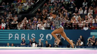 Simone Biles Gets Almost 12 Feet in the Air on Floor Routine at Paris Olympics July 28 2024 [upl. by Enej]