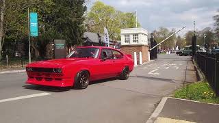 500bhp LS3 Ford Capri leaving a car show  rapid accelerations [upl. by Nerin]