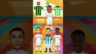 Quien Sabe Los Colores De Las Camisetas Ronaldo vs Messi vs Mbappé vs Vinicius [upl. by Olmsted]