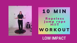 10 MIN FAT BURNING LOW IMPACT ROPELESS HIIT WORKOUT FOR WEIGHT LOSS [upl. by Nnylahs]