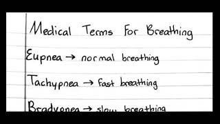 Medical Term For Breathing [upl. by Alidis]