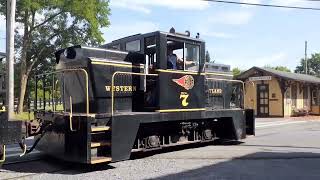 Walkersville Southern Railroad Train 7 Crossing Street to Station for Firework Train [upl. by Arataj]