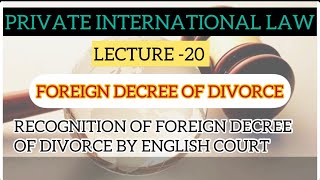 PRIVATE INTERNATIONAL LAWFOREIGN DECREE OF DIVORCETOPIC 20MALAYALAM CLASS [upl. by Aidas]