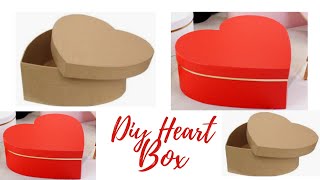 How To Make Heart Shaped Paper Gift Box Heart Box Art and Craft Making Paper Box Diy Paper Box [upl. by Alis]