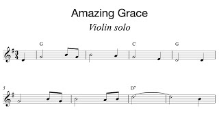 Amazing Grace  Violin sheet music Free PDF [upl. by Raffo]