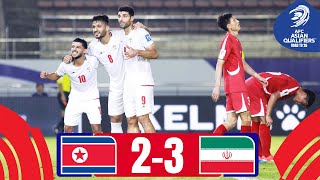 10man IR Iran triumph  DPR Korea  IR Iran  Highlights AsianQualifiers  Road To 26 [upl. by Atiuqehs]