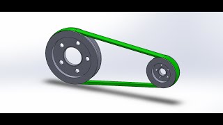 Tutoriel SolidWorks modélisation dun système poulie courroie et mise en mouvement [upl. by Akselaw]