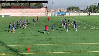 EJERCICIO DE CALENTAMIENTO PARA INTERIORIZAR LAS COBERTURAS Y LAS BASCULACIONES EN EL FUTBOL [upl. by Atiekan893]