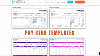 Best and FREE Sample Pay Stub Templates [upl. by Notpmah519]