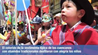 Desfile de niños en Cuenca por Independencia [upl. by Ditzel]