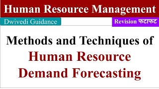 HR Demand Forecasting Methods HR Demand Forecasting Techniques Human Resource Management hrm bba [upl. by Zetnas]