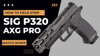 How to Disassemble and Reassemble SIG P320 AXG Pro Field Strip [upl. by Chrisoula]